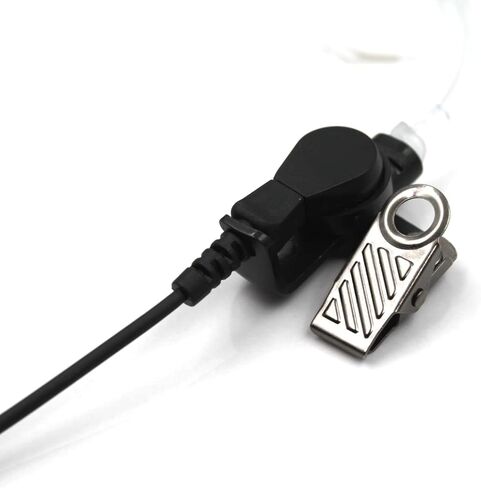 سماعة اذن للمراقبة 3.5 ملم لجهاز الاستقبال والاستماع فقط للكتف ومكبر الصوت والميكروفون موتورولا كينوود راديو ثنائي الاتجاه مع انبوب ملف شفاف (10 قطع) in Kuwait