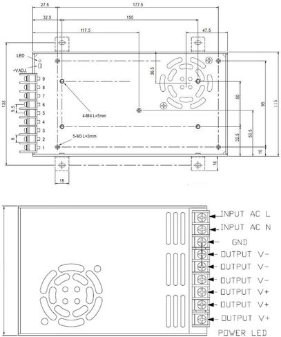 eTopxizu 12v 30a Dc Universal Regulated Switching Power Supply 360w for CCTV, Computer Project, 3D Printer in Saudi Arabia