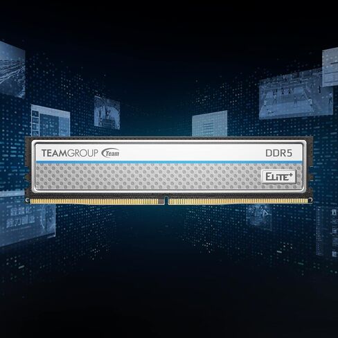 TEAMGROUP Elite Plus DDR5 16GB (2x8GB) 4800MHz PC5-38400 CL40 غير مخزنة غير ECC 1.1V UDIMM 288 Pin وحدة ذاكرة سطح المكتب (أسود) - TPBD516G4800HC40DC01 in Kuwait