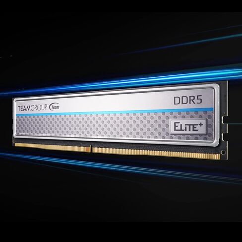 TEAMGROUP Elite Plus DDR5 16GB (2x8GB) 4800MHz PC5-38400 CL40 غير مخزنة غير ECC 1.1V UDIMM 288 Pin وحدة ذاكرة سطح المكتب (أسود) - TPBD516G4800HC40DC01 in Kuwait