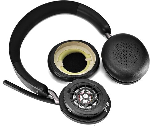 وسائد أذن 45H - غطاء وسادة أذن بديل متوافق مع Jabra Evolve2 65 (65MS 65UC USB) / Evolve2 40 (40UC 40MS USB) / سماعة رأس لاسلكية Elite 45h على الأذن، جلد بروتين أكثر نعومة (ذهبي) in Saudi Arabia