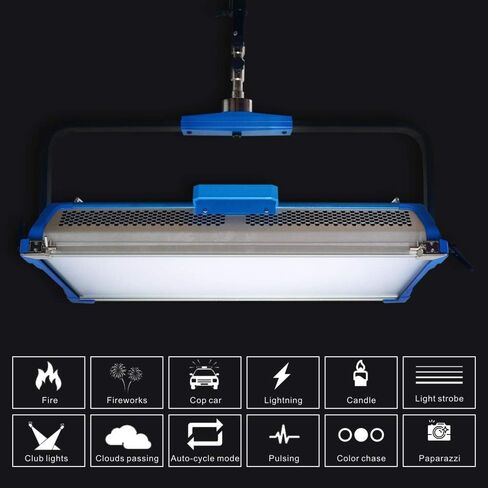 AI-3000C 300W RGBW LED Panel Lamp APP Control Soft LED Lamp 12 Photography Lighting Effects Set for Studio Video Film (Yidoblo AI-3000 C Black) in Saudi Arabia