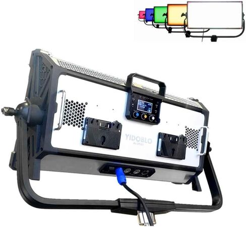 Yidoblo AI-3000C 300W RGBW LED Panel Lamp APP Control Soft LED Lamp 12 Photography Lighting Effects Set for Studio Video Film (Yidoblo AI-3000 C Black) in Kuwait