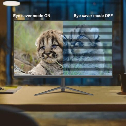 شاشة كمبيوتر Lrtzcbi مقاس 24 بوصة IPS شاشة FHD 1920 x 1080 PC 16:9، معدل تحديث 75 هرتز، 16.7 مليون لون، شاشة مضادة للتوهج مع منفذ HDMI/VGA لألعاب PS3 PS4 Xbox Switch in Kuwait