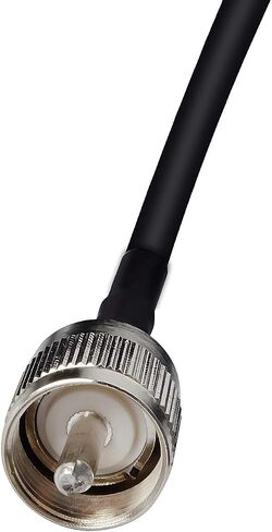 هوائي HYSHIKRA VHF البحري، هوائي قارب مطاطي 156-163 ميجا هرتز مع كابل RG58 بطول 5 متر/16.4 قدم ودعامة حاجز على شكل حرف L لجهاز الإرسال والاستقبال اللاسلكي Uniden Icom Yaesu Cobra Midland in Saudi Arabia