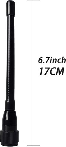 هوائي HYSHIKRA VHF البحري، هوائي قارب مطاطي 156-163 ميجا هرتز مع كابل RG58 بطول 5 متر/16.4 قدم ودعامة حاجز على شكل حرف L لجهاز الإرسال والاستقبال اللاسلكي Uniden Icom Yaesu Cobra Midland in Saudi Arabia