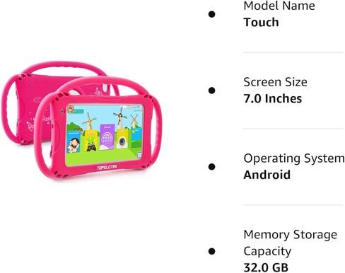 Kids Tablet 7inch Tablet for Kids Android Toddler Tablet 32GB Tablet for Toddlers APP Preinstalled & Parent Control Kids Learning Tablet Kid-Proof Case with Handle,Netflix YouTube in Kuwait