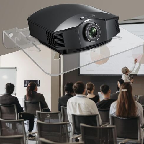 رف تثبيت على الحائط لجهاز توجيه WiFi من CaSZLUTION، حامل رف حائط عائم من الأكريليك، حامل رف تخزين عالمي لجهاز التوجيه والمودم وجهاز العرض الصغير وصندوق التلفزيون ومكبر الصوت وما إلى ذلك، 12.2 × 10.03 بوصة (شفاف) in Saudi Arabia