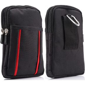 Cell Phone Belt Bag for Menand Women, Cell Phone Waist Bag Small, 6.9" Waterproof Vertical Cellphone Waist Belt Pouch Nylon Smartphone Belt Loop Holder with Zipper Case Fanny Pack with Carabiner in Kuwait