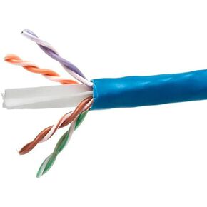 كابل Monoprice Cat6 CMP السائب - 1000 قدم - أزرق | UTP، UL، صلب، 23AWG، 550 ميجا هرتز، سلك نحاسي نقي، كامل، Reelex II