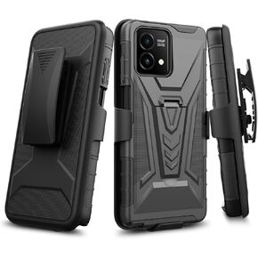 for Motorola Moto G Stylus 5G (2023) XT2315 - Shockproof Phone Case w/Belt Clip Holster - VX Black in Kuwait