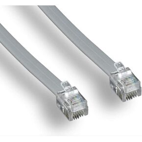 Monoprice Landline Telephone Cable - 25 Feet - RJ11(6P4C) Straight for Data