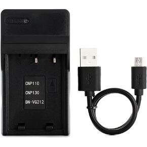 شاحن USB LCD NP-130 لـ Casio Exilim EX-10، EX-H30، EX-H35، EX-ZR100، EX-ZR1000، EX-ZR1100، EX-ZR1200، EX-ZR200، EX-ZR300، EX-ZR310، EX -ZR320، EX-ZR400، EX-ZR700، كاميرا EX-ZR800 والمزيد in Kuwait
