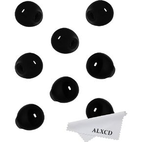 أطراف أذن ALXCD متوافقة مع سماعات أذن سامسونج، 4 أزواج من أطراف الأذن البديلة من السيليكون الأسود المضادة للانزلاق لهاتف Galaxy S7edge S7 S6edge، وسماعات بلوتوث Samsung Level U EO-BG920 (أسود 2+2 زوج) in Kuwait