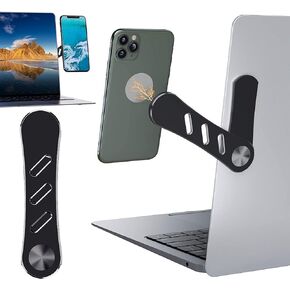 Adjustable Laptop Holder, Magnetic Laptop Phone Holder, Aluminum Laptop Side Mount Clip, Slim Portable Foldable Smartphone Stand, Computer Monitor Expansion Bracket in Saudi Arabia