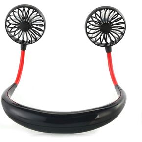Hand Free Mini Fan, Portable Wearable USB Rechargeable Personal Neckband Fan, Cooler with 3 Speed,360 Degrees Free Rotation for Indoor Outdoor in Saudi Arabia