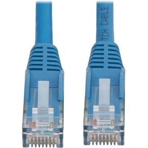 Tripp Lite Cat6 RJ45 PoE Gigabit Ethernet Cable, 32.8 Feet / 10 Meters, Flame-Resistant LSZH Jacket, Blue, Snagless, Power Over Ethernet, Male-to-Male, Patch LAN Cord, (N201L-10M-BL)