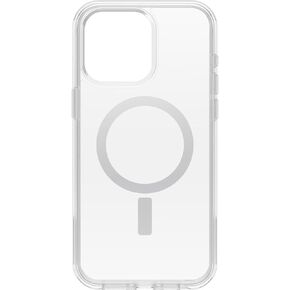 OtterBox iPhone 15 Pro MAX (Only) Symmetry Series Clear Case - (Clear), snaps to MagSafe, ultra-sleek, raised edges protect camera & screen (ships in polybag, ideal for business customers)
