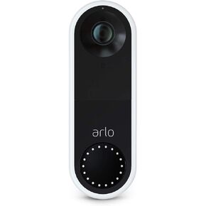 جرس باب فيديو يعمل بالبطارية بدون أسلاك من Arlo - فيديو عالي الدقة، عرض 180 درجة، رؤية ليلية، صوت ثنائي الاتجاه، مباشر إلى شبكة Wi-Fi لا حاجة إلى محور، أسود - AVD2001B (متجدد) in Kuwait