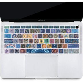 SANFORIN Keyboard Cover Protector for Apple MacBook Air 13 Inch 13.3"(Only Fit Model: A1932, 2018 2019 Released), Silicone Skin Protector with Individuality Design, Sakura