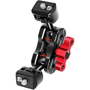 CofunKool Aluminum Magic arm with 1/4"-20 Screws Retractable Pins, 360 Degree Rotation, Articulating Magic Arm Double Ball Head Adapter for Monitor, Camera, and Lights, Max Load of 12 Ibs in Kuwait