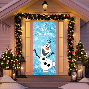 عيد الميلاد ثلج غطاء الباب عيد الميلاد باب الزينة ثلج أولاف غطاء الباب عيد الميلاد الشتاء الثلج خلفية غطاء الباب للباب الأمامي في الهواء الطلق داخلي المنزل ديكور عيد الميلاد in Kuwait