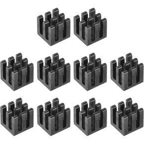 uxcell Electronic Radiators Heatsink for MOS GPU IC Chip Black 10 x 10 x 10 mm 10pcs