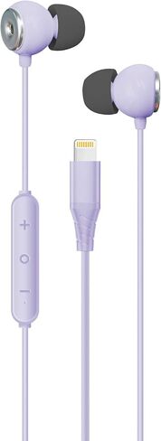 Realm Lightning Earbuds Apple MFi Certified Headphones, in-Ear Headphones with Lightning Connector, Built-in Microphone, Hands-Free Calling and Track Controls, Rose Gold, Pink, RLMA12RG in Kuwait