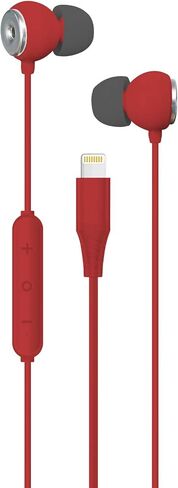 Realm Lightning Earbuds Apple MFi Certified Headphones, in-Ear Headphones with Lightning Connector, Built-in Microphone, Hands-Free Calling and Track Controls, Rose Gold, Pink, RLMA12RG in Kuwait
