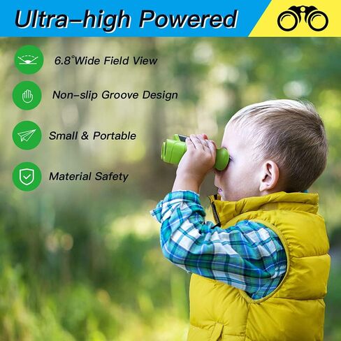 مناظير VisionKids للأطفال 4+، BAK4 HD 8X21 ضوء مضغوط عالي الدقة مقاوم للصدمات، نظارات رؤية ليلية، استكشاف الطبيعة للأطفال، مشاهدة الطيور، الصيد، المشي لمسافات طويلة، ألعاب التخييم. مناظير HappiVIEW للأطفال in Kuwait