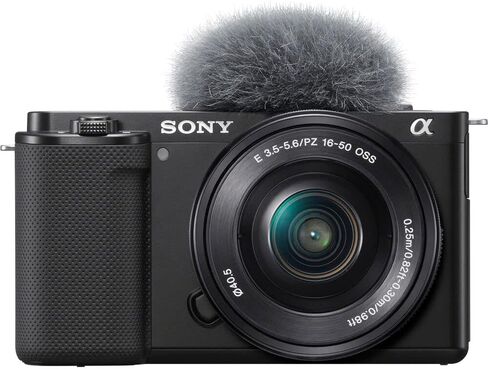 Sony ZV-E10 Mirrorless Camera with 16-50mm Lens (Black) (ILCZV-E10L/B) + Sony FE PZ 28-135mm Lens (SELP28135G) + 64GB Card + Filter Kit + External Charger + NPF-W50 Battery + More (Renewed) in Saudi Arabia