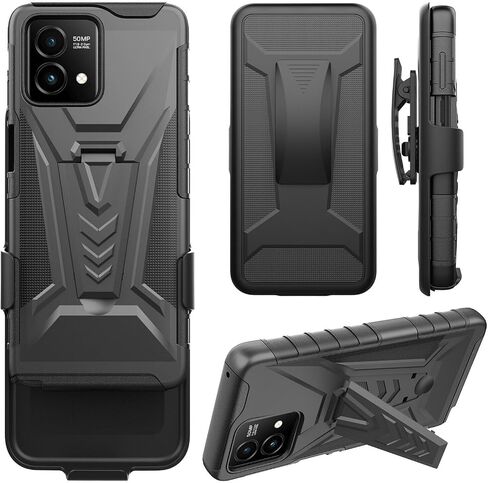 for Motorola Moto G Stylus 5G (2023) XT2315 - Shockproof Phone Case w/Belt Clip Holster - VX Black in Saudi Arabia