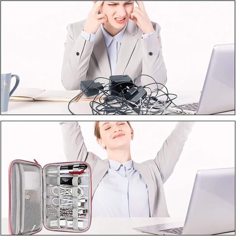 حقيبة تنظيم الملحقات الإلكترونية من Wqiansc، حقيبة تنظيم الكابلات، حقيبة تخزين للسفر متعددة الوظائف لمحرك كابل USB، الشاحن، القرص الصلب in Saudi Arabia