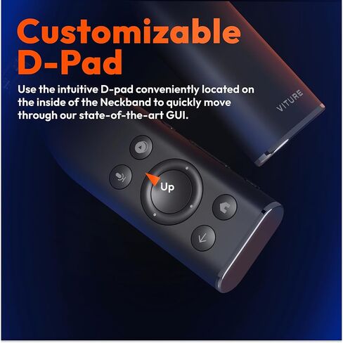 VITURE One XR/AR Smart Glasses & Neckband Pack, Official Partner of PSPlay & XBXPlay, Remote Play, Compatible with Playstation/Xbox/PC Games, Streaming On The Go, 128GB Storage, Bluetooth (Jet Black) in Kuwait