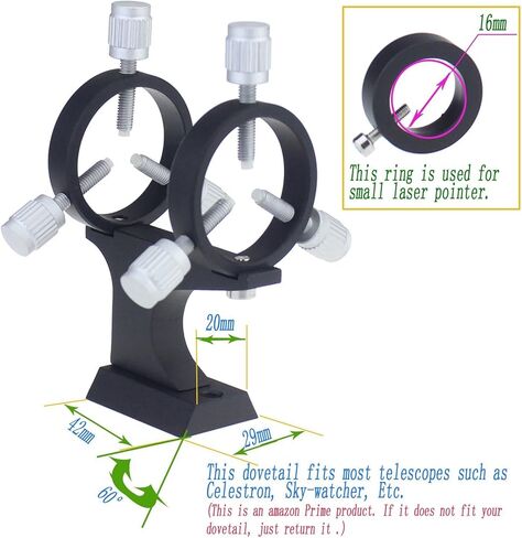 Solomark قوس مؤشر ليزر قابل للتعديل / قوس نطاق مكتشف للتلسكوب الفلكي - تحويل مؤشر الليزر الخاص بك إلى مكتشف رائع لتلسكوبك in Kuwait