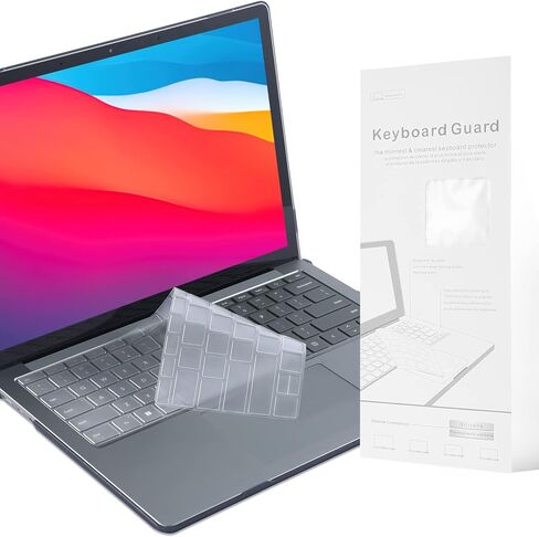 غطاء لوحة المفاتيح الفاخر EooCoo رفيع للغاية لجهاز Microsoft Surface Laptop Go 2/1 2023-2020، الطراز: 2013/1943، تخطيط أمريكي، جلد شفاف من مادة TPU in Saudi Arabia