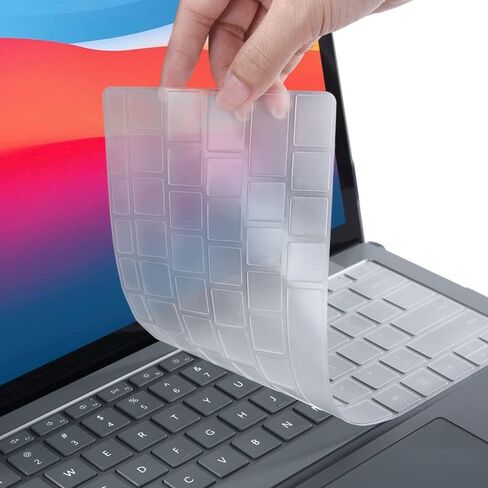 غطاء لوحة المفاتيح الفاخر EooCoo رفيع للغاية لجهاز Microsoft Surface Laptop Go 2/1 2023-2020، الطراز: 2013/1943، تخطيط أمريكي، جلد شفاف من مادة TPU in Saudi Arabia