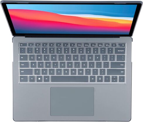 غطاء لوحة المفاتيح الفاخر EooCoo رفيع للغاية لجهاز Microsoft Surface Laptop Go 2/1 2023-2020، الطراز: 2013/1943، تخطيط أمريكي، جلد شفاف من مادة TPU in Saudi Arabia