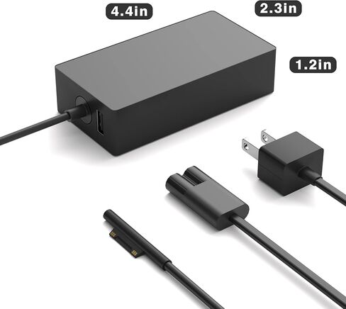 استبدال شاحن Microsoft Surface Book بقدرة 127 واط لجهاز Surface Book 3 2 1، Surface Laptop 5 Go2 Studio Go 4 3 2 1، Surface Pro 9 8 7+ X 7 6 5 4 3، Surface Go 3 2 1 وسلك إمداد الطاقة بقدرة 127 واط in Kuwait