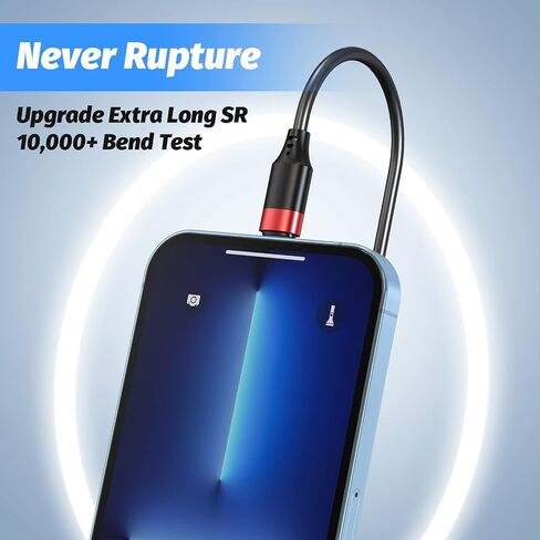 Bkduice 3Pack كابل iPhone قصير 1 قدم، سلك شاحن iPhone 1 قدم Lightning إلى USB كابل مزامنة البيانات 12 بوصة سلك شحن سريع متوافق مع iPhone 12/11 Pro/X/XR/XS Max/Plus/8/7/6، أحمر in Saudi Arabia
