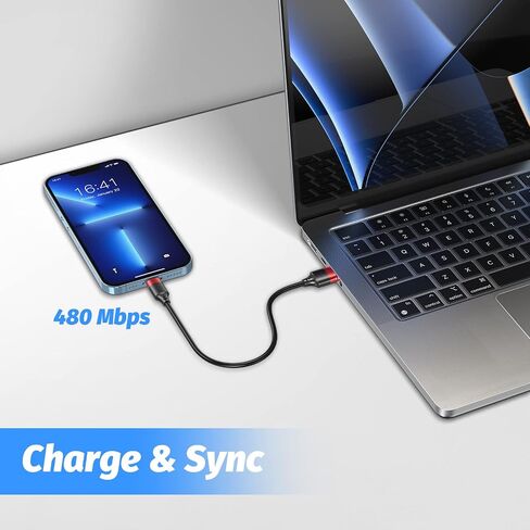 Bkduice 3Pack كابل iPhone قصير 1 قدم، سلك شاحن iPhone 1 قدم Lightning إلى USB كابل مزامنة البيانات 12 بوصة سلك شحن سريع متوافق مع iPhone 12/11 Pro/X/XR/XS Max/Plus/8/7/6، أحمر in Saudi Arabia