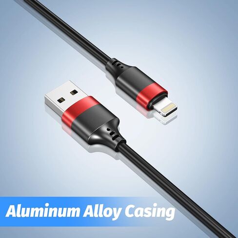 Bkduice 3Pack كابل iPhone قصير 1 قدم، سلك شاحن iPhone 1 قدم Lightning إلى USB كابل مزامنة البيانات 12 بوصة سلك شحن سريع متوافق مع iPhone 12/11 Pro/X/XR/XS Max/Plus/8/7/6، أحمر in Saudi Arabia