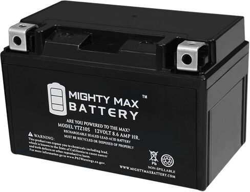 Mighty Max Battery YTZ10S -12 Volt 8.6 AH, 190 CCA, Rechargeable Maintenance Free SLA AGM Motorcycle Battery in Saudi Arabia