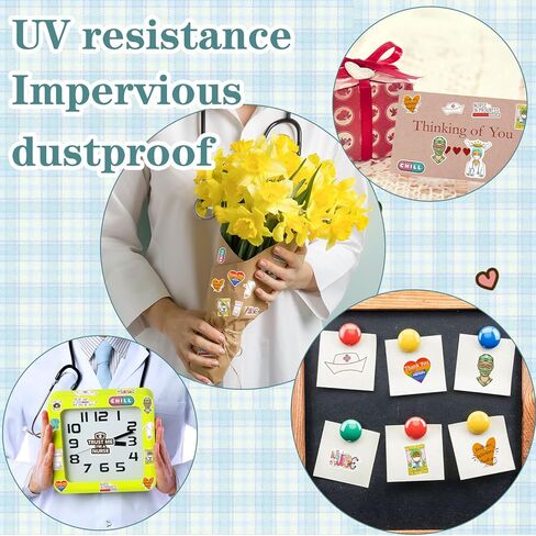 100 قطعة من ملصقات يوم الممرضات الصغيرة للمستشفى من الفينيل ملصقات مقاومة للماء ملصقات ممرضة مقاومة للماء ملصقات الكمبيوتر المحمول الطبية ملصقات كرتونية من الفينيل للتمريض لتزيين زجاجة المياه والكمبيوتر المحمول in Kuwait