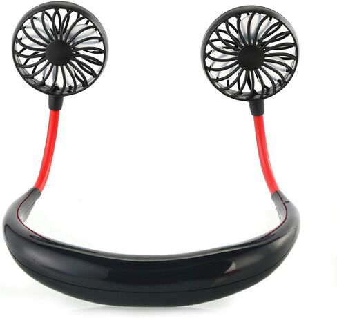 Hand Free Mini Fan, Portable Wearable USB Rechargeable Personal Neckband Fan, Cooler with 3 Speed,360 Degrees Free Rotation for Indoor Outdoor in Saudi Arabia