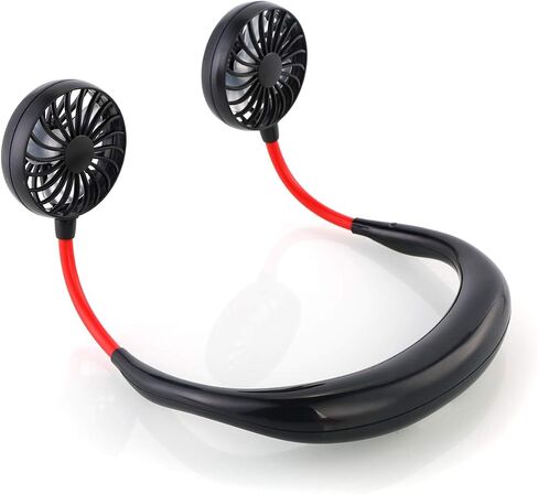 Hand Free Mini Fan, Portable Wearable USB Rechargeable Personal Neckband Fan, Cooler with 3 Speed,360 Degrees Free Rotation for Indoor Outdoor in Saudi Arabia