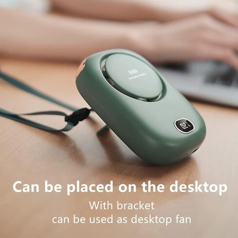 Personal Fan for Neck Portable USB Mini Fan with Lanyard 3 Speeds Digital Display Battery Powered Deluxe Necklace Fans for Running Working Cooking in Saudi Arabia