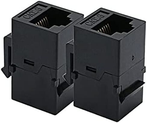 rgzhihuifz rj45 مقرنة، مقرنة إيثرنت 2 حزمة، كابل إيثرنت موسع rj45 كيستون جاك cat6 مقرنة أنثى إلى أنثى (2pack، rj45 إلى rj45 مقرنة) in Saudi Arabia