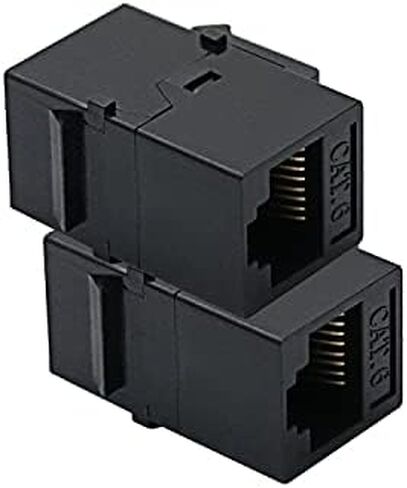 rgzhihuifz rj45 مقرنة، مقرنة إيثرنت 2 حزمة، كابل إيثرنت موسع rj45 كيستون جاك cat6 مقرنة أنثى إلى أنثى (2pack، rj45 إلى rj45 مقرنة) in Saudi Arabia