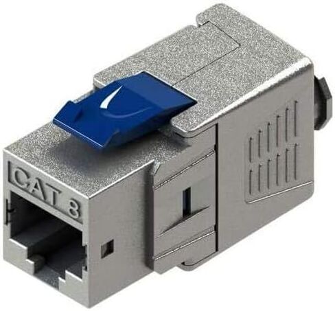 cctv_4less Cat 8 RJ45 FTP Termination Tool Free Keystone Metal Jack 22AWG-24AWG for 2000Mhz 40G S/FTP Shielded LAN (1 Pack) in Kuwait